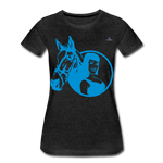 Camiseta premium"Girl with horse" - charcoal grey