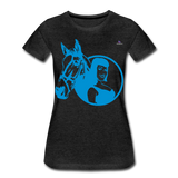 Camiseta premium"Girl with horse" - charcoal grey