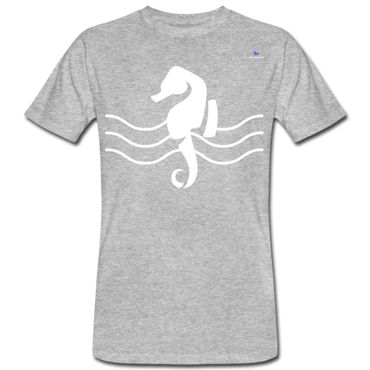 Camiseta ecológica"seahorse" - heather grey
