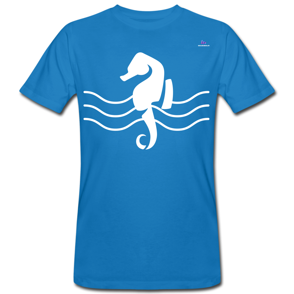 Camiseta ecológica"seahorse" - peacock-blue