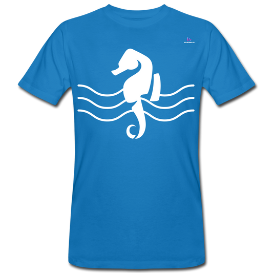 Camiseta ecológica"seahorse" - peacock-blue