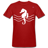 Camiseta ecológica"seahorse" - dark red