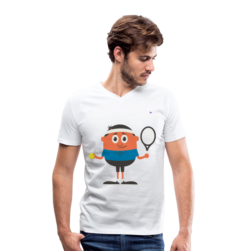 Camiseta ecológica con cuello de pico de Stanley & Stella"Sportler Tenis" - white