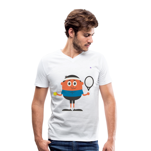 Camiseta ecológica con cuello de pico de Stanley & Stella"Sportler Tenis" - white