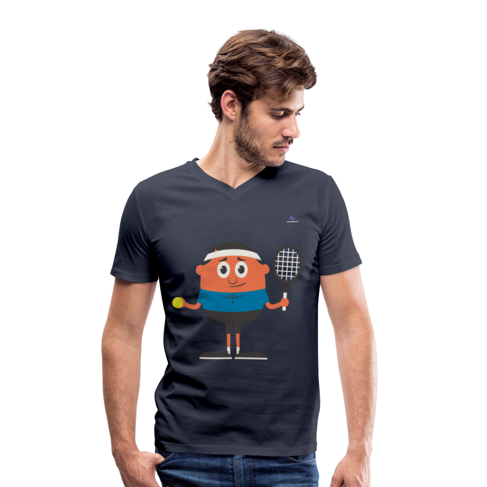 Camiseta ecológica con cuello de pico de Stanley & Stella"Sportler Tenis" - navy