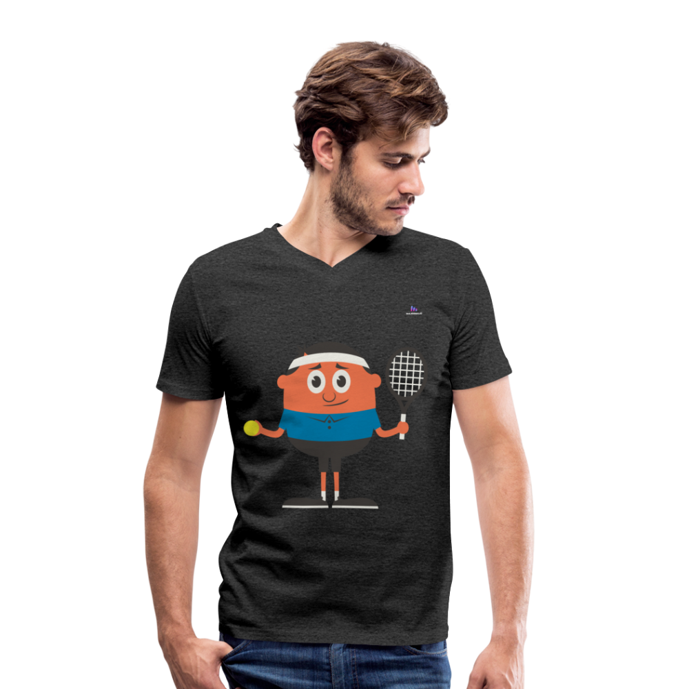 Camiseta ecológica con cuello de pico de Stanley & Stella"Sportler Tenis" - charcoal grey