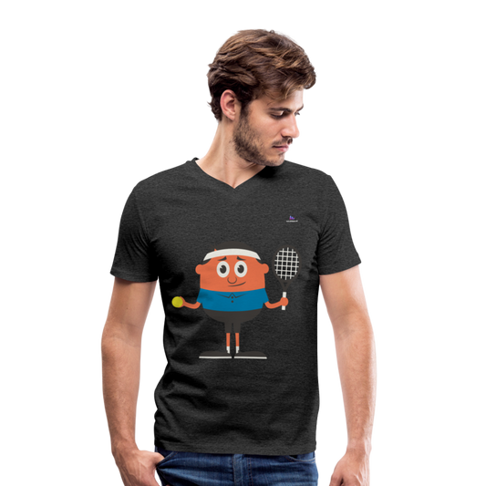 Camiseta ecológica con cuello de pico de Stanley & Stella"Sportler Tenis" - charcoal grey