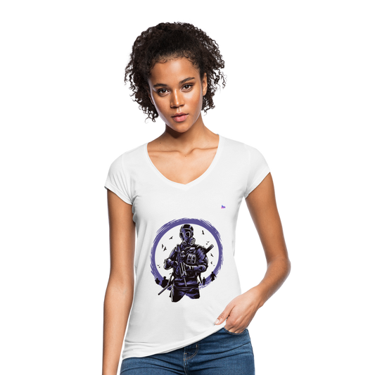 Camiseta vintage"gasmask soldier" - white