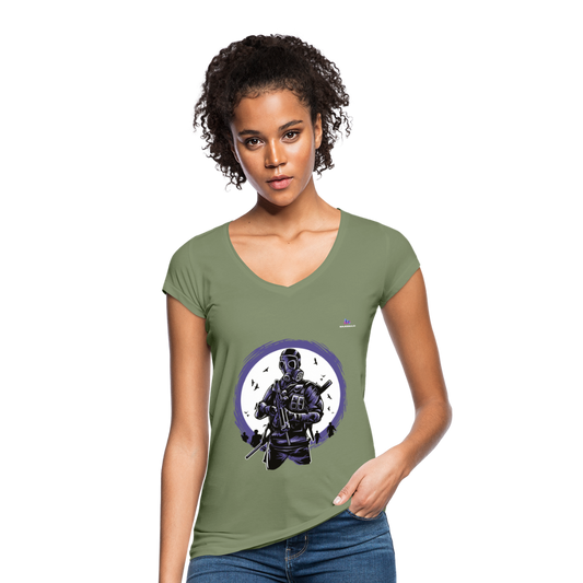 Camiseta vintage"gasmask soldier" - olive