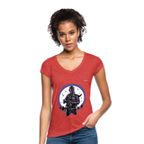 Camiseta vintage"gasmask soldier" - heather red