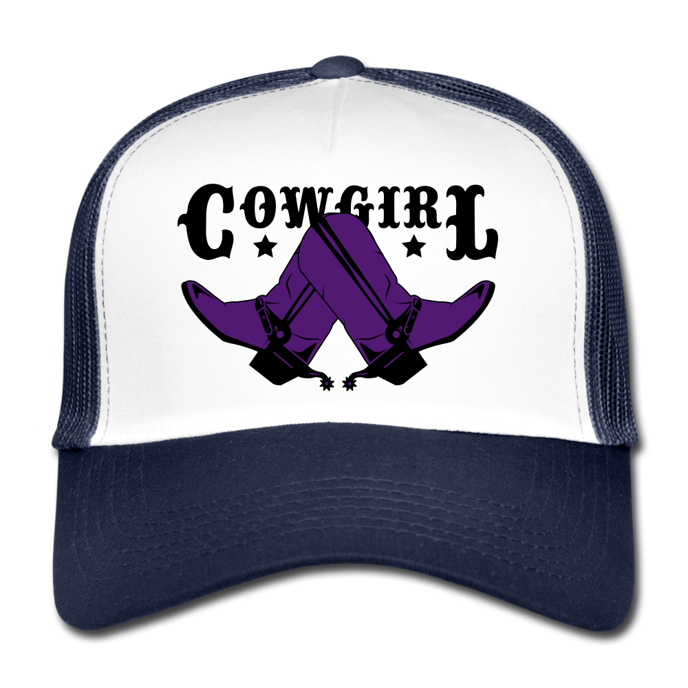 Gorra de camionero"Western Girl" - white/navy