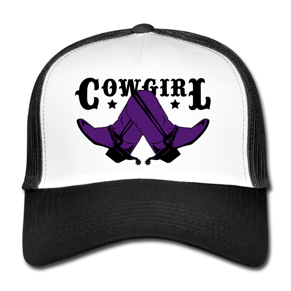 Gorra de camionero"Western Girl" - white/black