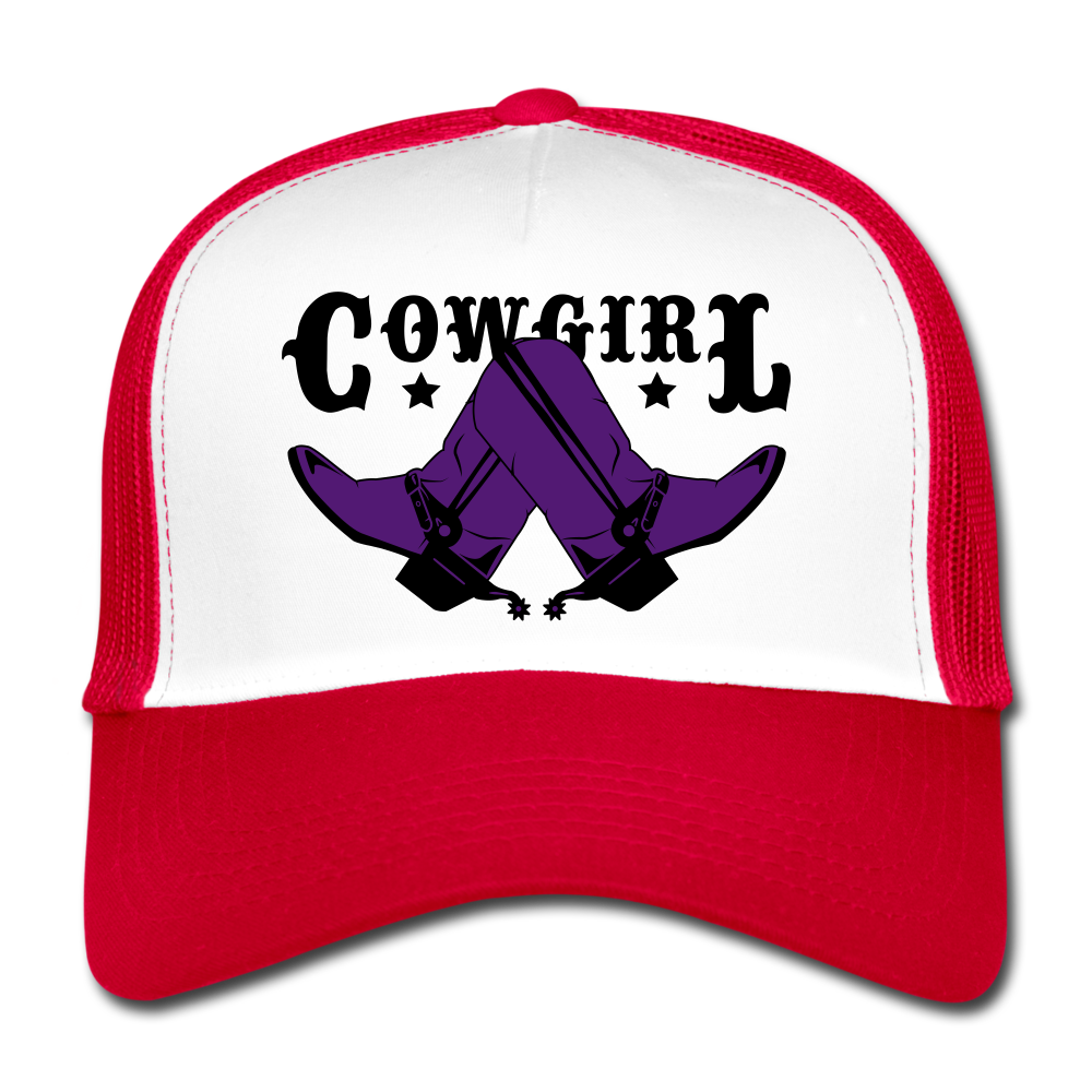 Gorra de camionero"Western Girl" - white/red