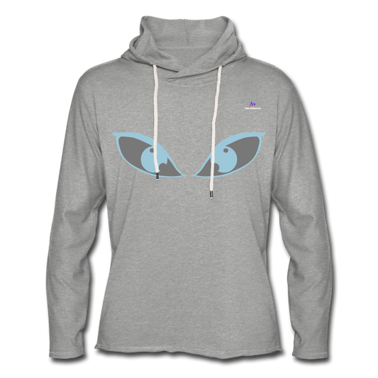 Sudadera ligera unisex con capucha"Emoji" - heather grey