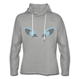 Sudadera ligera unisex con capucha"Emoji" - heather grey