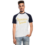 Camiseta béisbol manga corta"Soccer King" - white/navy