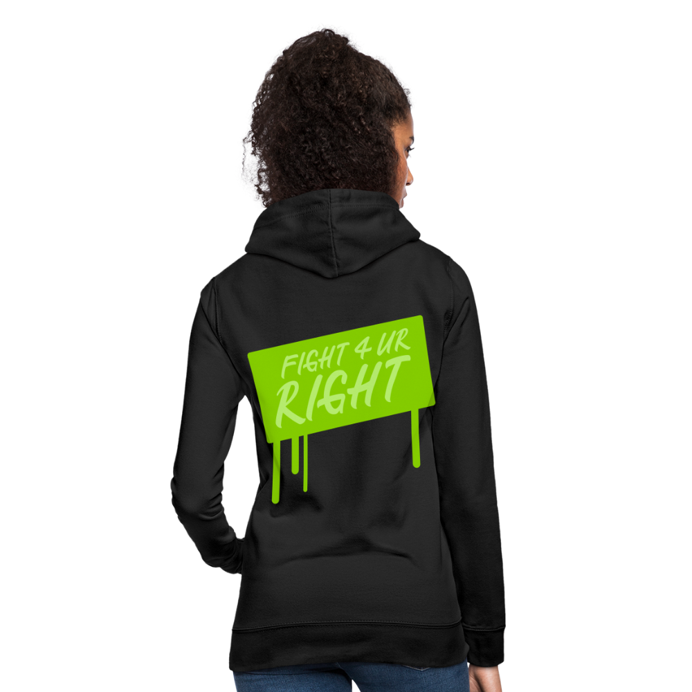 Sudadera con capucha"Fight for right" - black