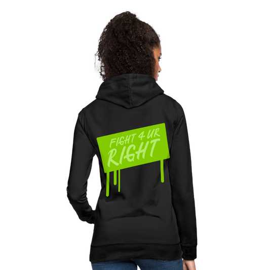 Sudadera con capucha"Fight for right" - black