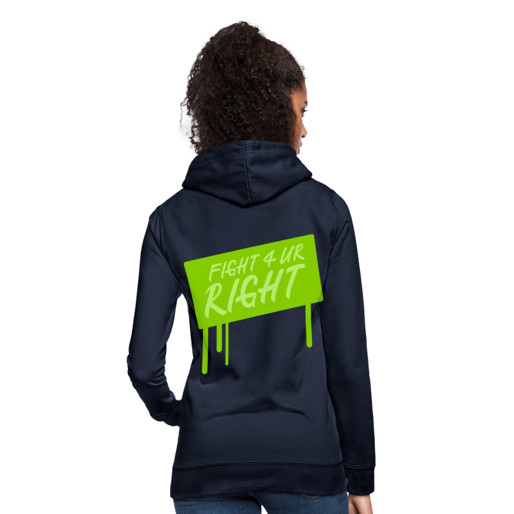 Sudadera con capucha"Fight for right" - navy