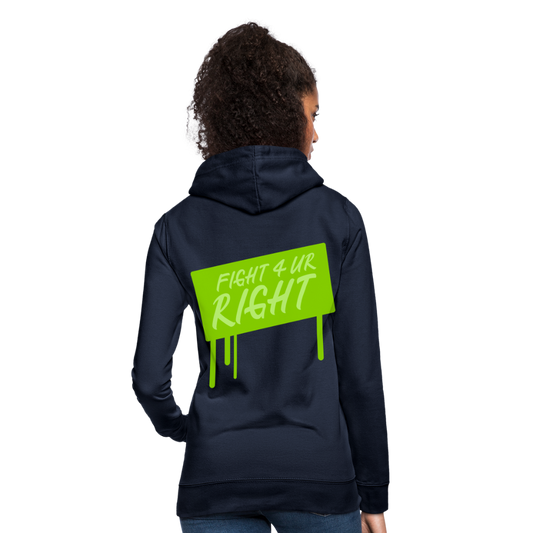 Sudadera con capucha"Fight for right" - navy