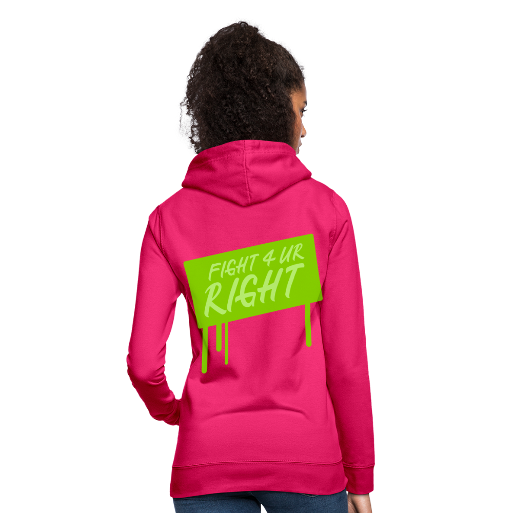 Sudadera con capucha"Fight for right" - dark pink