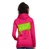 Sudadera con capucha"Fight for right" - dark pink