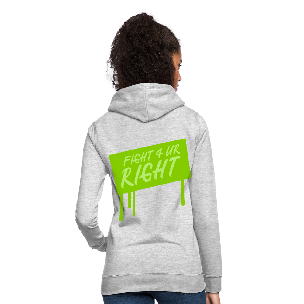 Sudadera con capucha"Fight for right" - light heather grey