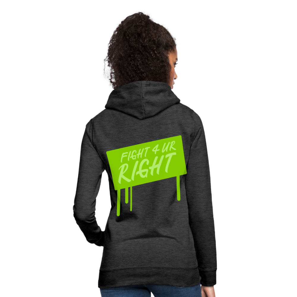 Sudadera con capucha"Fight for right" - charcoal grey