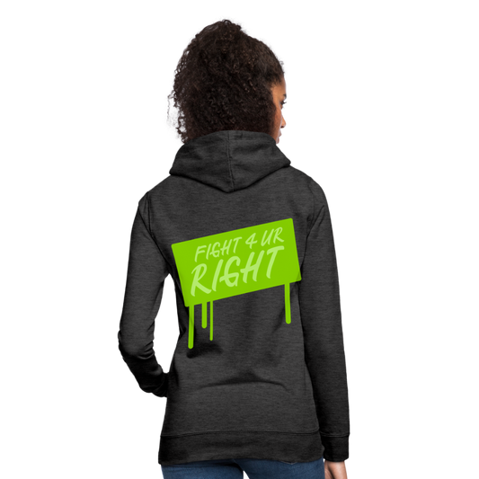 Sudadera con capucha"Fight for right" - charcoal grey