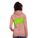 Sudadera con capucha"Fight for right" - dusky rose