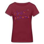 Camiseta ecológica de Stanley & Stella"Piggy dreams" - burgundy