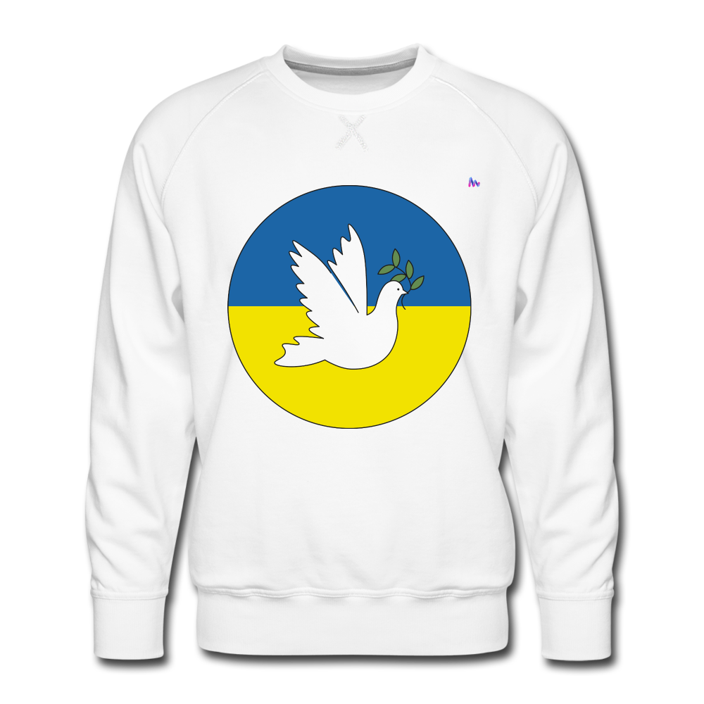 Sudadera premium"Peace Dove Ukraine" - white