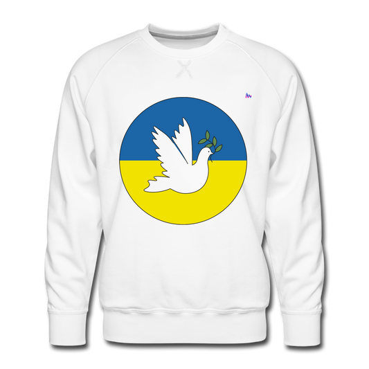 Sudadera premium"Peace Dove Ukraine" - white