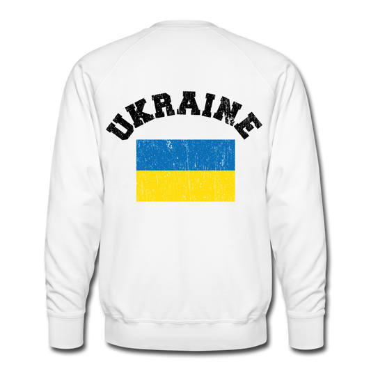 Sudadera premium"Peace Dove Ukraine" - white