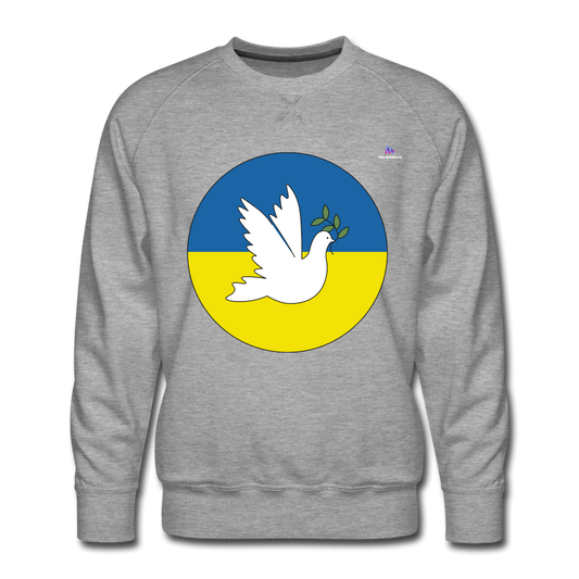 Sudadera premium"Peace Dove Ukraine" - heather grey