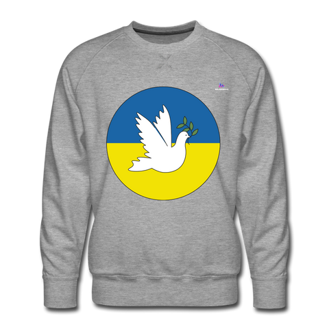 Sudadera premium"Peace Dove Ukraine" - heather grey