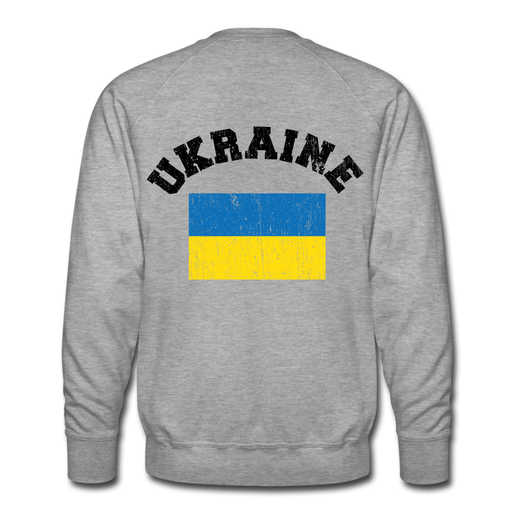 Sudadera premium"Peace Dove Ukraine" - heather grey