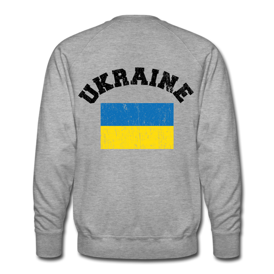 Sudadera premium"Peace Dove Ukraine" - heather grey
