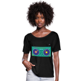 Camiseta con mangas murciélago de Bella + Canvas"Turn table" - black