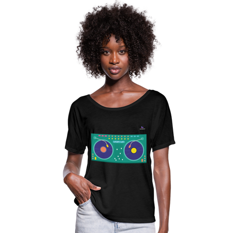 Camiseta con mangas murciélago de Bella + Canvas"Turn table" - black