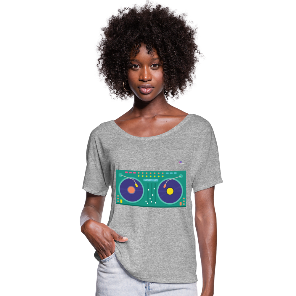 Camiseta con mangas murciélago de Bella + Canvas"Turn table" - heather grey
