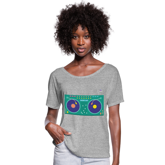 Camiseta con mangas murciélago de Bella + Canvas"Turn table" - heather grey
