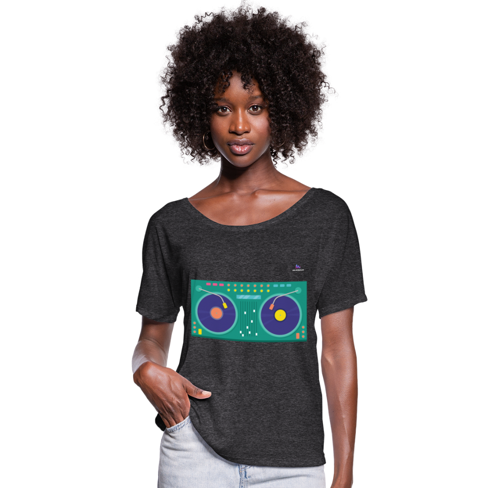 Camiseta con mangas murciélago de Bella + Canvas"Turn table" - charcoal grey
