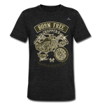 Camiseta Tri-Blend unisex de Bella + Canvas"born free" - heather black