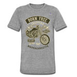 Camiseta Tri-Blend unisex de Bella + Canvas"born free" - heather grey