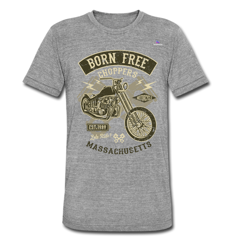 Camiseta Tri-Blend unisex de Bella + Canvas"born free" - heather grey