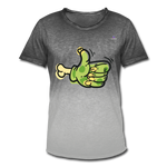 Camiseta degradada"zombie thumb left" - dip dye grey