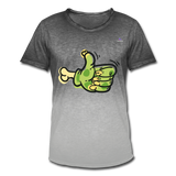 Camiseta degradada"zombie thumb left" - dip dye grey