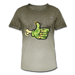 Camiseta degradada"zombie thumb left" - dip dye khaki