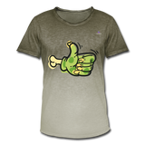 Camiseta degradada"zombie thumb left" - dip dye khaki